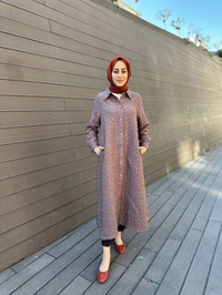 İnvee 6914 Vizon Büyük Şekilli Kapitone Kap