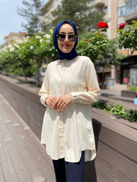 İnvee 6926 Bej Penye Tunik