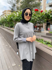 İnvee 6926 Gri Penye Tunik