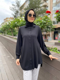 İnvee 6926 Siyah Penye Tunik