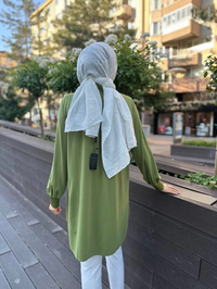 İnvee 6926 Yeşil Penye Tunik