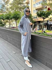 İnvee 6961 Gri Fermuarlı Kap