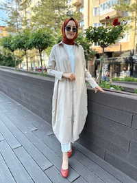 İnvee 6961 Krem Fermuarlı Kap