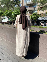 İnvee 6981 Bej Modal Çıtçıtlı Kap