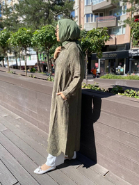 İnvee 6981 Haki Modal Çıtçıtlı Kap