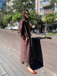 İnvee 6981 Kahve Modal Çıtçıtlı Kap