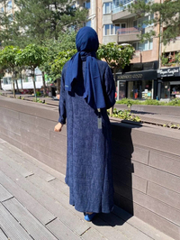 İnvee 6981 Lacivert Modal Çıtçıtlı Kap