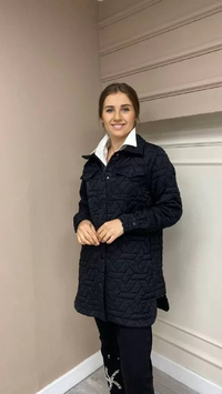 İnvee 8827 Siyah Kısa Çıtçıtlı Mont