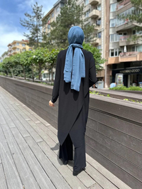 Kahma 24Y12059 Siyah Buzi Kumaş Takım