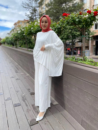 Kahma 24Y12065 Beyaz Yarasa Kol Detaylı Takım