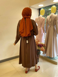 Kahma 24Y13045 Acı Kahve Tensel Elbise