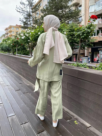 Kahma 24Y25045 Kuşkonmaz Kimono İkili Takım