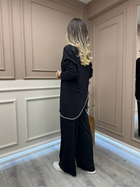 Lisa Exclusive 5118 Siyah İncili Takım
