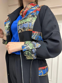 Lisa Exclusive AE0013 Siyah Brokar Dik Yaka Takım