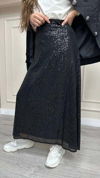 Lisa Exclusive AE0014 Siyah Payet Etek