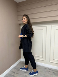 Lisa Exclusive AE0022 Siyah İşlemeli Takım