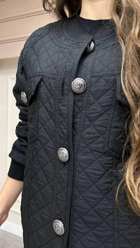 Lisa Exclusive AE0034 Siyah Kapitone Bomber Ceket