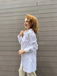 Lisa Exclusive AE0037 Beyaz Venera Yaka Detaylı Gömlek