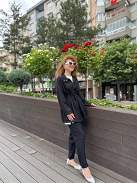 Lisa Exclusive AE0052 Siyah Savey Takım