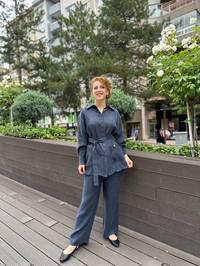 Lisa Exclusive AE0065 Füme İpek İkili Takım