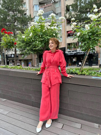 Lisa Exclusive AE0065 Kırmızı İpek İkili Takım