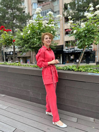 Lisa Exclusive AE0065 Kırmızı İpek İkili Takım
