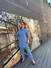 Lisa Exclusive SY114 Buz Mavi Milvaki Takım