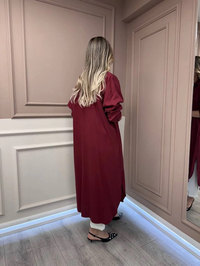 Magazin 4383 Bordo Uzun Tensel Tunik
