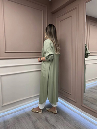 Magazin 4383 Yeşil Uzun Tensel Tunik