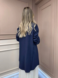 Magazin 7250 Lacivert Taşlı Tensel Tunik