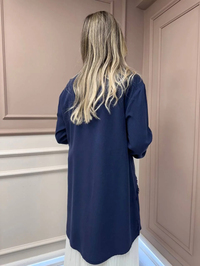 Magazin 7295 Lacivert Çıtçıtlı Tensel Tunik
