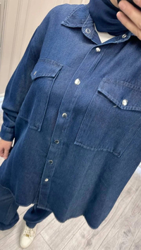 Magazin 7387 Mavi Önü Çıtçıtlı Tensel Takım