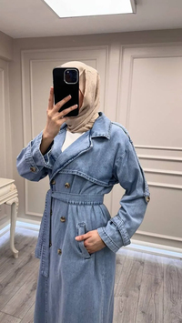 Magazin 7407 Açık Mavi Tensel Trenç