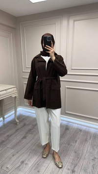 Magazin 7507 Kahve Ara Boy Trenç