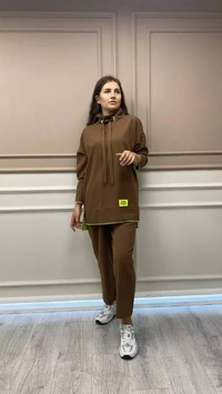 Magazin 8157 Kahverengi Fosfor Detaylı Takım