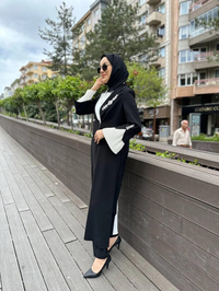 Matex 24Y01147075 Siyah Uzun Ceket Pantolon Takım