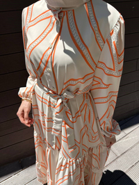 Merwish MRW1707 Oranj Elbise
