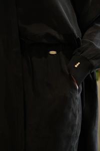 Miss Dalida T26Y-7003 Siyah Bol Paça Basic Cupro Pantolon