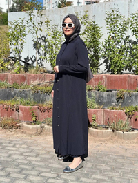 Miss Dalida T26Y-9008 Lacivert Gömlek Yaka Uzun Triko Hırka
