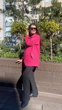 Missemramiss C3919 Fuşya Buklet Ceket