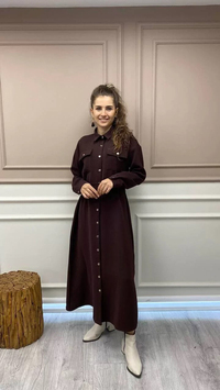 Missemramiss E3631 Kahverengi Formal Elbise