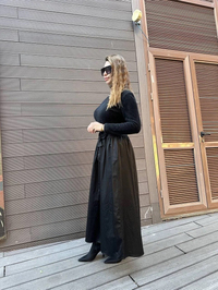 Missemramiss E4658 Siyah Triko Garni Taşlı Elbise