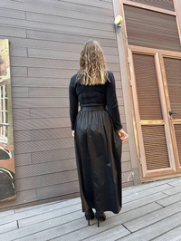 Missemramiss E4658 Siyah Triko Garni Taşlı Elbise