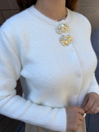 Missemramiss H4573 Ekru Angora Hırka