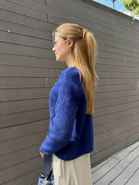 Missemramiss H4573 Lacivert Angora Hırka