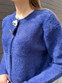 Missemramiss H4573 Lacivert Angora Hırka