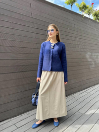 Missemramiss H4573 Lacivert Angora Hırka