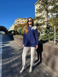 Missemramiss H4576 Lacivert Speciale Angora Hırka