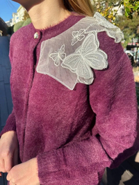 Missemramiss H4576 Mürdüm Speciale Angora Hırka