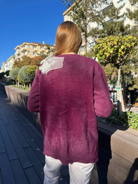 Missemramiss H4576 Mürdüm Speciale Angora Hırka